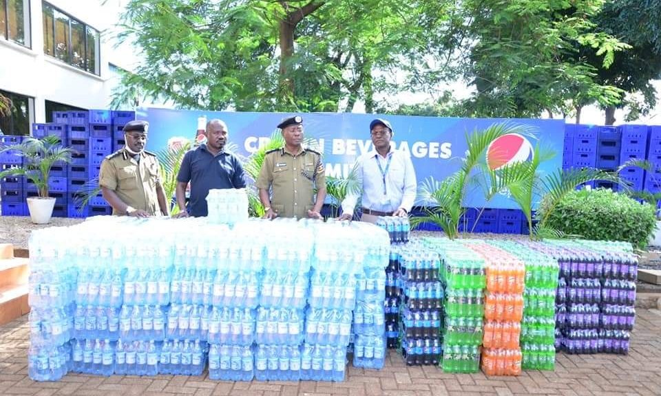 Crown beverages donates water and Soda to Police