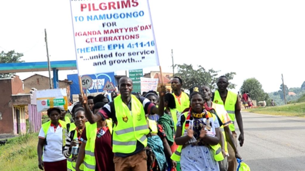 Over 100 Foot Pilgrims Embark on Journey to Namugongo for Martyrs’ Day Celebrations
