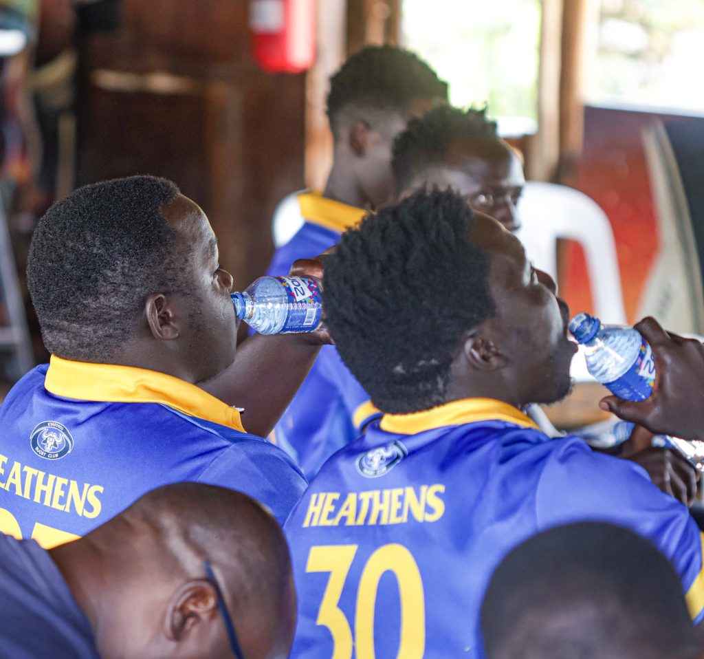 Heathens RFC players spotted sipping Zora Water, the ZoraWay